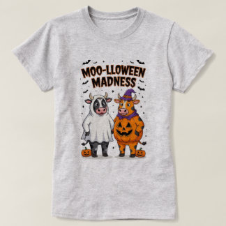 Camiseta Moolloween Madness Funny Cow Halloween Tee