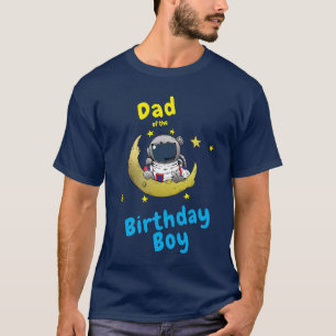 Camiseta Moon Adventure Pai do menino de aniversário