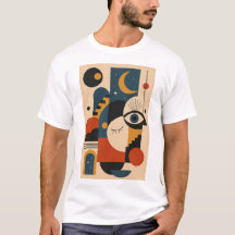 Moon and Eye – Geometric Art T-Shirt