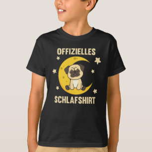 Camiseta Moon Animal Pug Sleep Oficial Shirt Cães Stars