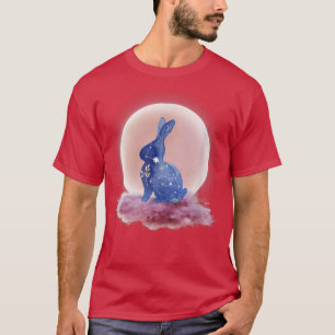 Camiseta Moon Clouds e Bunny Astrology Pagan Divination M