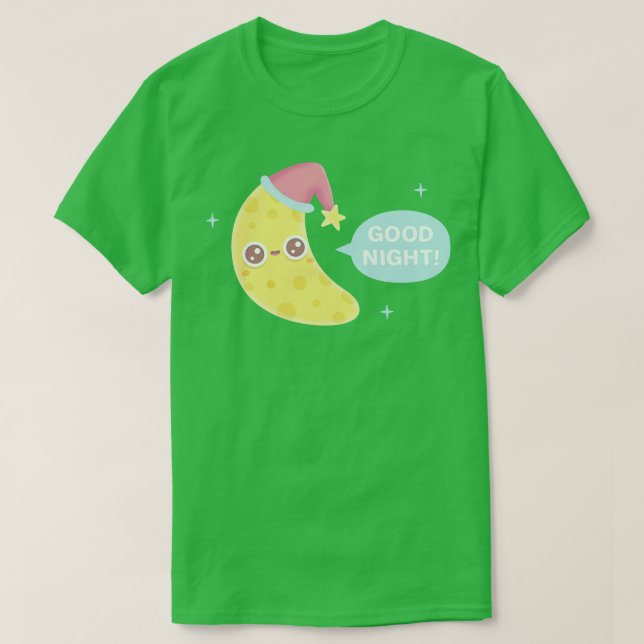Camiseta Moon Crescente Cachorro Diz Boa Noite (Frente do Design)
