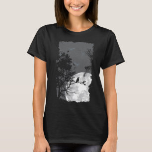 Camiseta Moon Crow Gloomy Forest Figurume Incrível Hallo