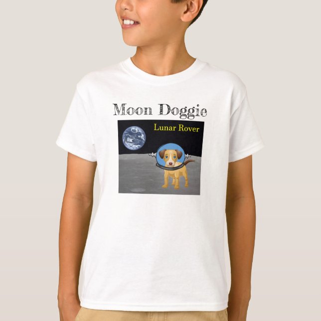 Camiseta Moon Doggie Lunar Rover no T-Shirt Espaço Exterior (Frente)