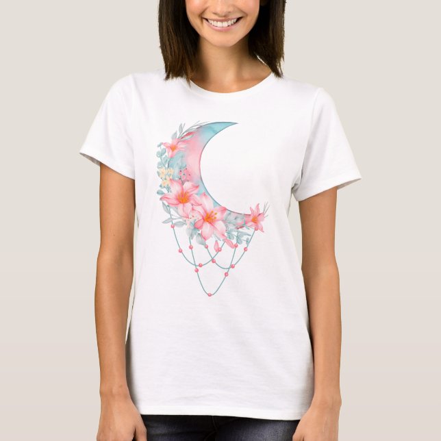 Camiseta Moon Floral Crescente (Frente)