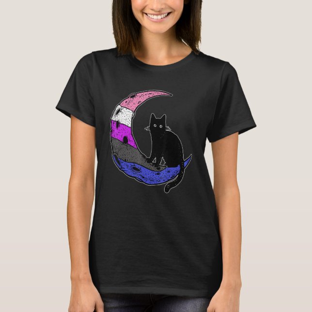Camiseta Moon Gato Sinalizador Ggbt Gay (Frente)