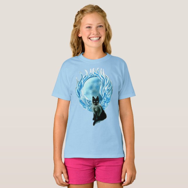 Camiseta Moon Goddess Fairy Cat T-shirt (Frente Completa)