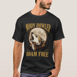 Camiseta Moon Howler Uivando Lobo