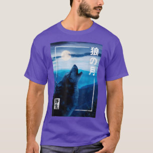 Camiseta Moon Japan Wolf Wild Forest Graphic