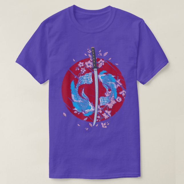 Camiseta Moon Koi Cherry Blossom (Frente do Design)