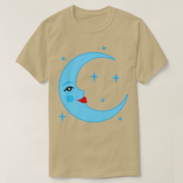 Camiseta Moon Lady Night Sky Stars (Frente do Design)