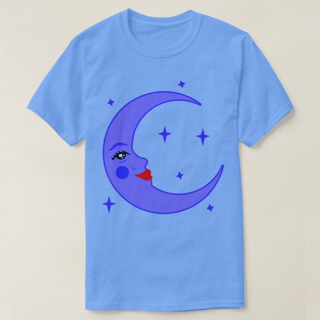 Camiseta Moon Lady Night Sky Stars1 (Frente do Design)