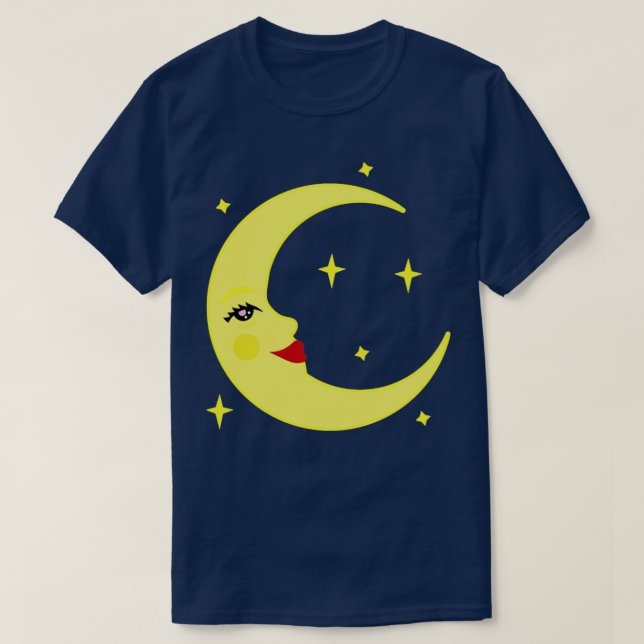 Camiseta Moon Lady Night Sky Stars2 (Frente do Design)