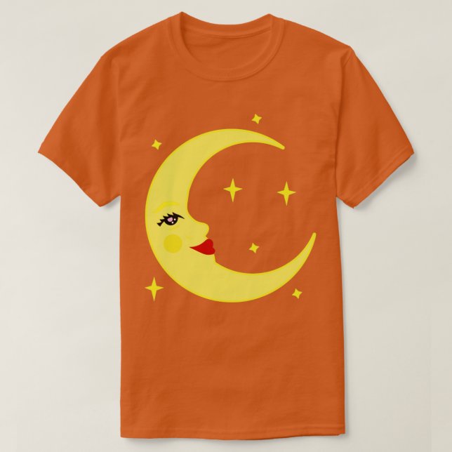 Camiseta Moon Lady Night Sky Stars2 (Frente do Design)