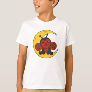 Camiseta Moon Ladybug Boa Noite Descendo Estrelas do Sono
