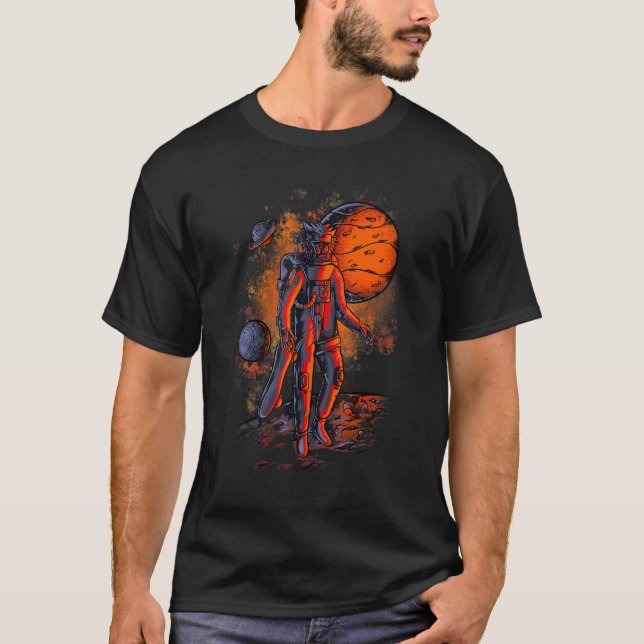 Camiseta Moon Landing Astronaut and Space (Frente)