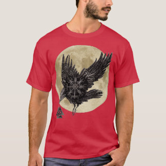 Camiseta Moon Norse Raven Runge Pagan Viking