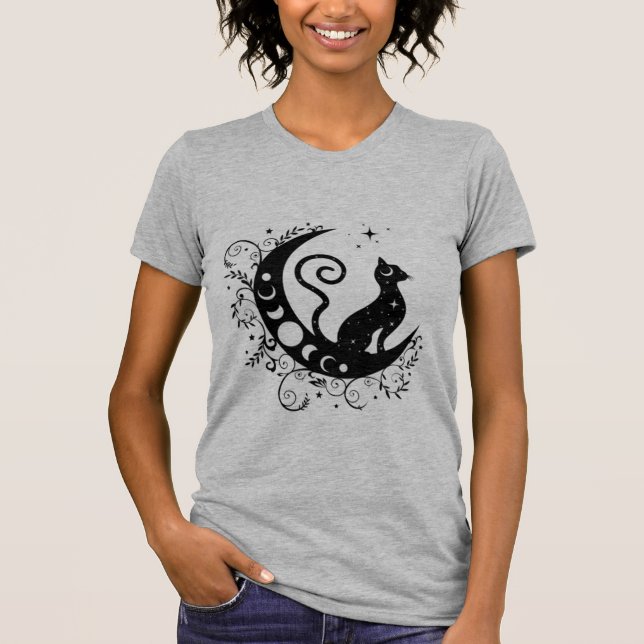 Camiseta Moon Phases Cat (Frente)
