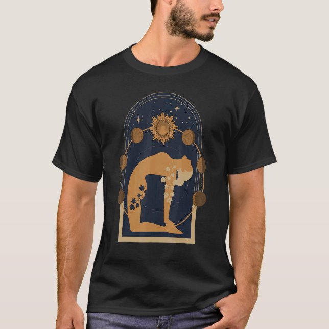 Camiseta Moon Phases Yoga Camel Asana (Frente)