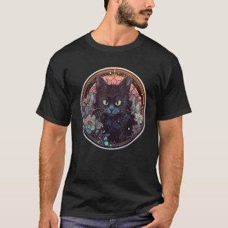 Camiseta Moon Spiritual Cat Witchy Cute Black Cat Pastel
