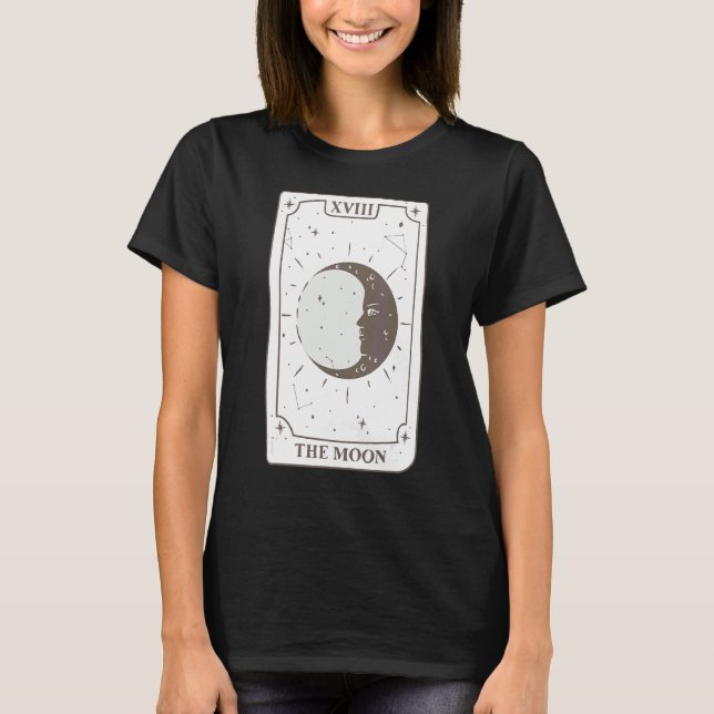 Camiseta Moon Tarot Cartão De Tarô De Lua Desviante (Frente)