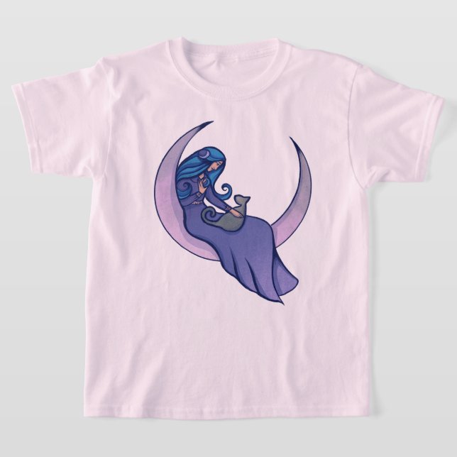 Camiseta Moon Witch MoonChild Pagan Wicca Art (Postura )