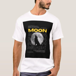 Camiseta Moon & Wolf – Gráfico Místico da Natureza