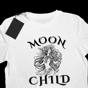 Camiseta MoonChild Floral Coroa Divina Feminina