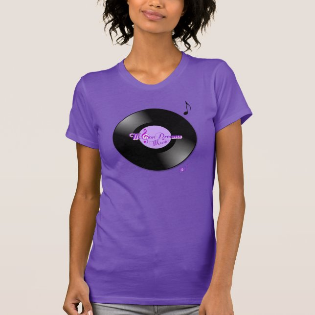 Camiseta MoonDreams Music Record Purple Fine Jersey T Shirt (Frente)