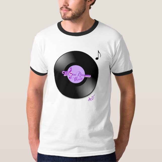 Camiseta MoonDreams Música Record Mens Ringer T-Shirt (Frente)