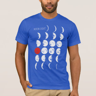 Camiseta MOONLICE branco e vermelho + suas ideias