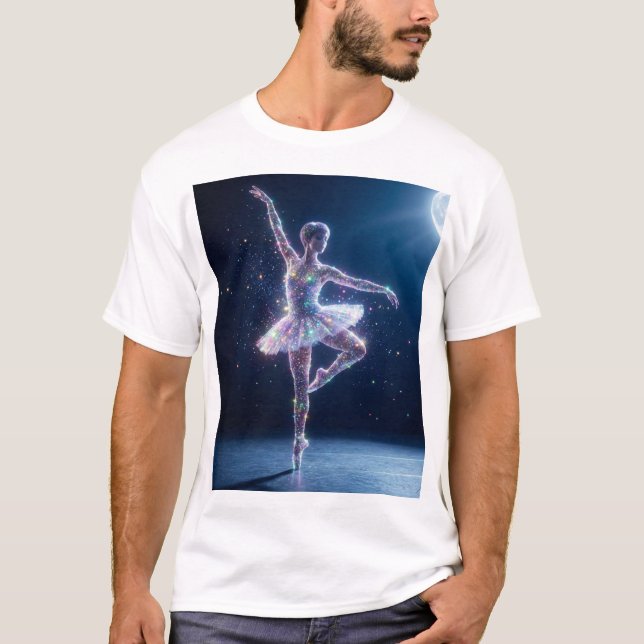 Camiseta Moonlight Ballerina – Dance of Starlit Grace (Frente)