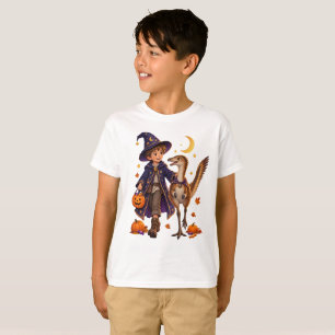 Camiseta Moonlight Wizard & Mononykus Halloween