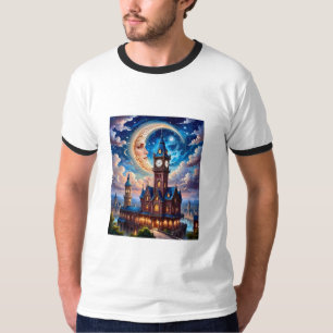 Camiseta Moonlit Dream Castle Fantasy T Shirt