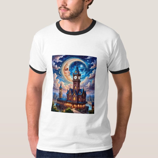 Camiseta Moonlit Dream Castle Fantasy T Shirt (Frente)