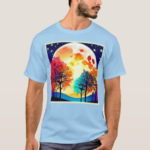 Camiseta Moonlit Forest Fantasy Art