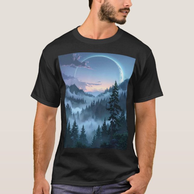 Camiseta Moonlit Sanctuary: The Ethereal Forest (Frente)
