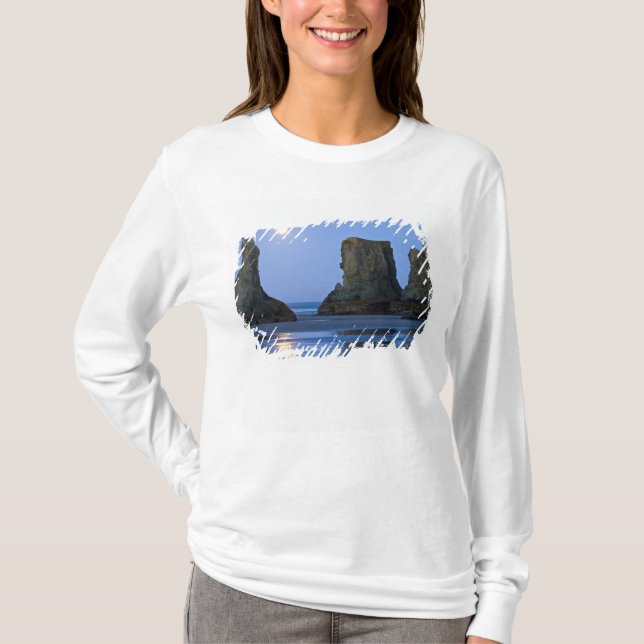 Camiseta Moonset, Bandon Beach, Oregon. (Frente)