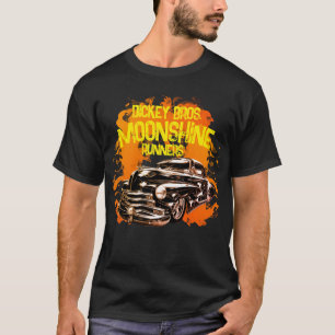 Camiseta Moonshine Runners Chama Antigo Carro Qualquer Nome