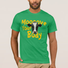 Camiseta Moooove seu t-shirt da vaca do corpo