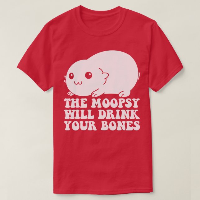 Camiseta Moopsy Beberá Seus Ossos (Frente do Design)