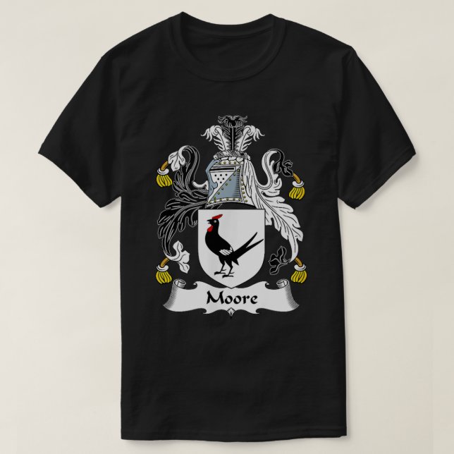 Camiseta Moore Coat of Arms  Family Crest  (Frente do Design)