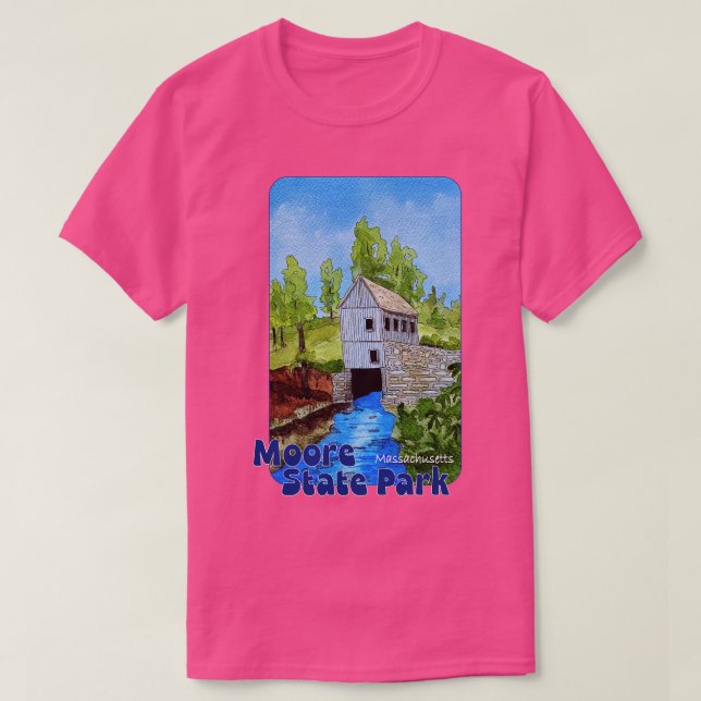 Camiseta Moore State Park Massachusetts (Frente do Design)