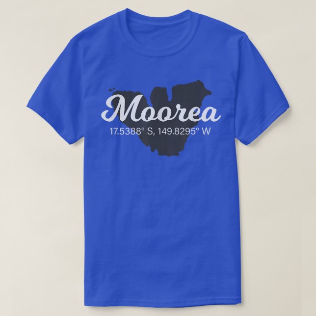 Camiseta Moorea Coordinates Tourist Vacation  (Frente do Design)