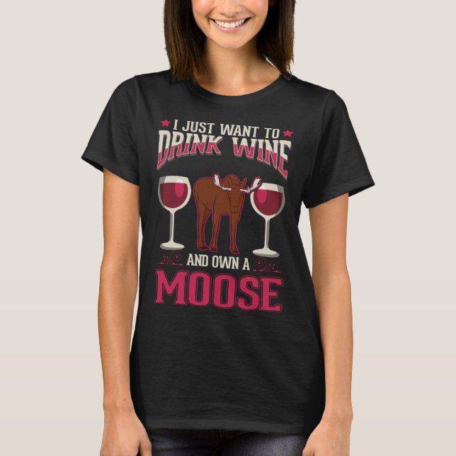 Camiseta Moose And Wine Scandinavia Moose Antler (Frente)