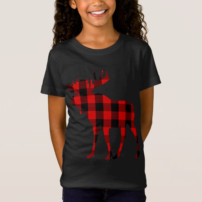 Camiseta Moose Buffalo Red Xadrez (Frente)