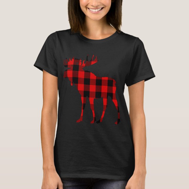 Camiseta Moose Buffalo Red Xadrez (Frente)