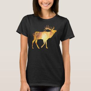 Camiseta Moose Deer Reindeer Animal Motif Floresta Selvagem