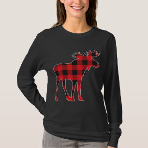Camiseta Moose Elk Xadrez Buffalo Check Pajama Lumberjack C
