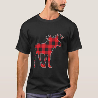 Camiseta Moose Elk Xadrez Buffalo Check Pajama Lumberjack C